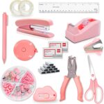 Pink Office Supplies, Pink Desk