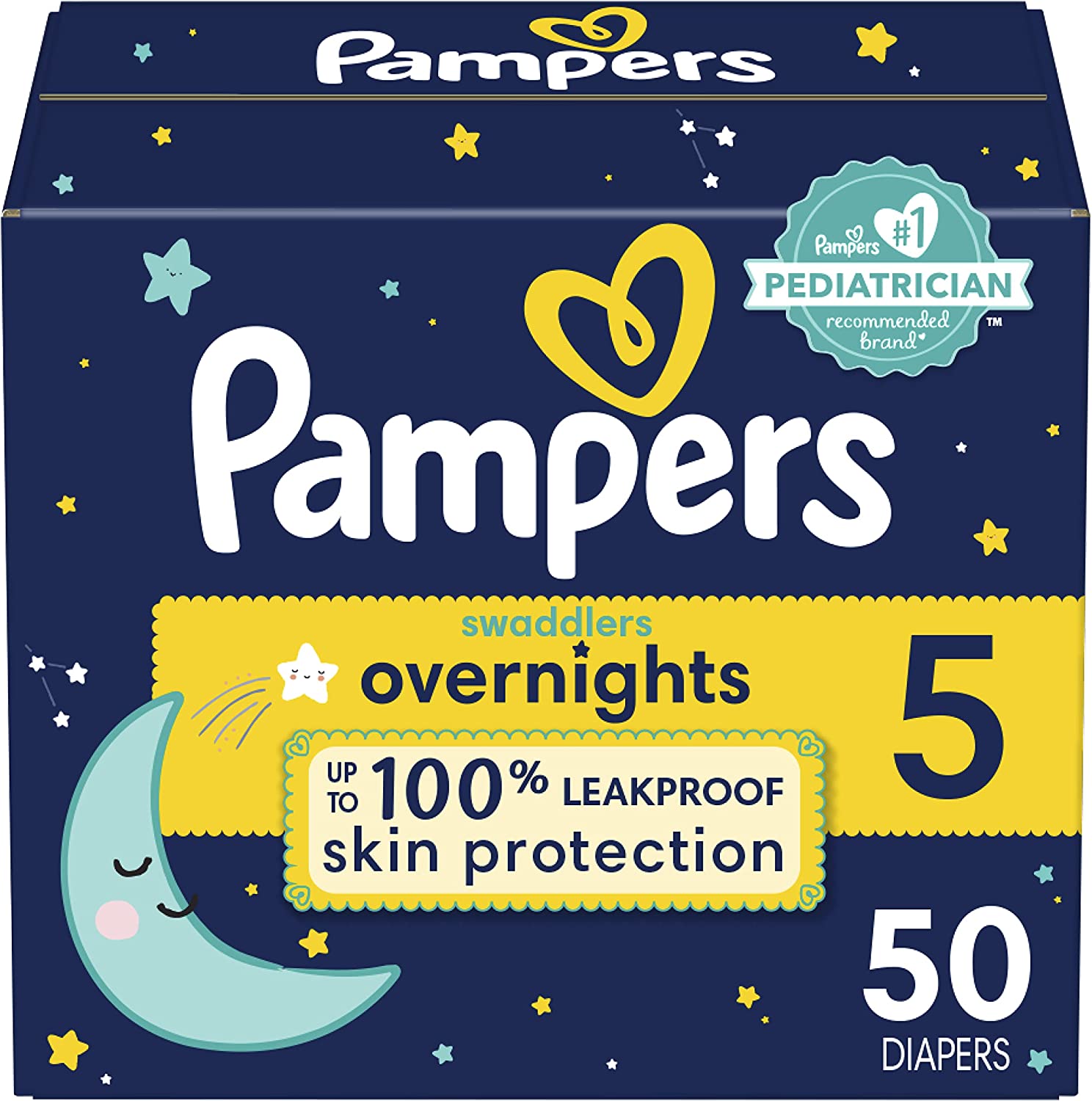 Pampers Diapers Size 5, 50 Count